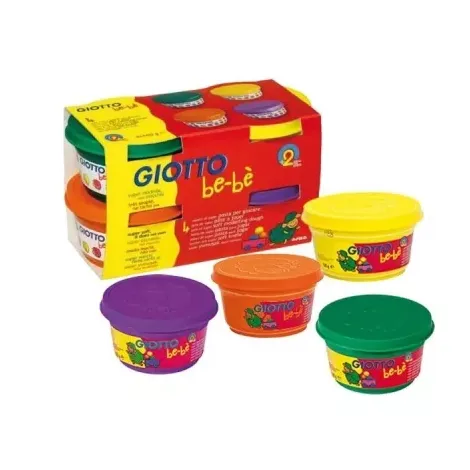 Ciastolina Giotto Bebe, 4 kolory x 100g Intensywne - 2